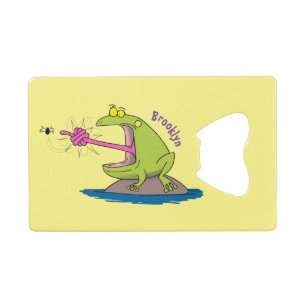 Drôle dessin animé de grenouille et mouche