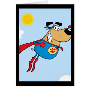 Drôle dessin animé de super chien