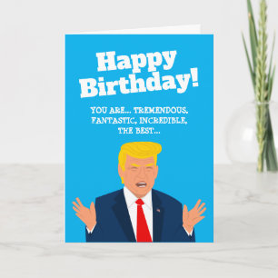 Drôle dessin animé de Trump Carte de voeux pour l'