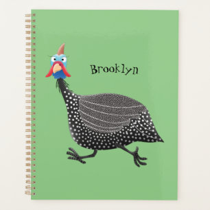 Drôle dessin animé d'oiseau de Guineafowl