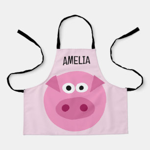 Drôle dessin animé rose piggy sur mesure tablier p
