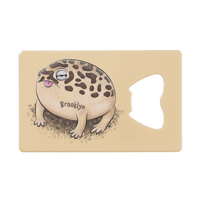 Drôle dessin de grenouille à pluie dans le désert (Devant (Horizontal))