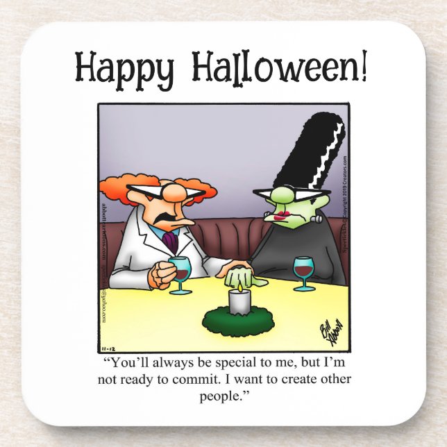 Drôle Dessous de verre d'Humour Halloween (Devant)