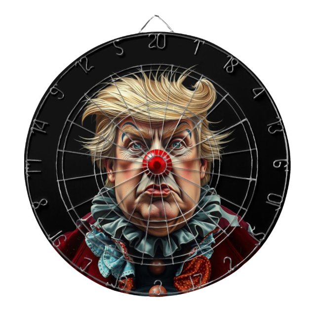 Drôle Donald Trump Cible de flechettes clown (Devant)