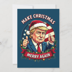 Drôle Donald Trump Joyeuse carte de Noël