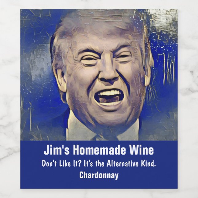 Drôle Donald Trump Vins Étiquettes (Étiquettes simples)