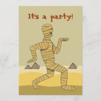 Drôle Egyptienne maman d'Halloween Invitations