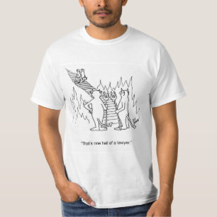 Drôle enfer d'un T-shirt caricature d'avocat