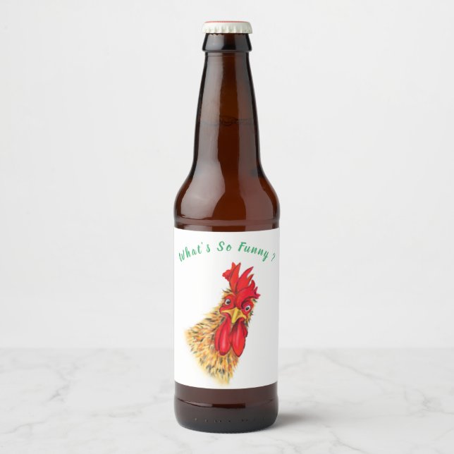 Drôle Étiquette de bouteille de bière avec surpren (Devant)