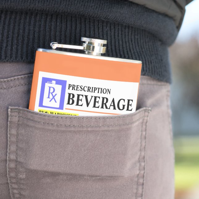 Drôle Étiquette de prescription Flacon de boisson (En situation)