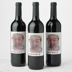 Drôle Étiquettes de vin adorable!