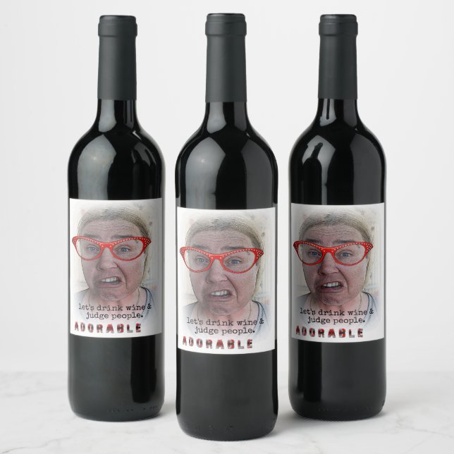 Drôle Étiquettes de vin adorable! (Bouteilles)
