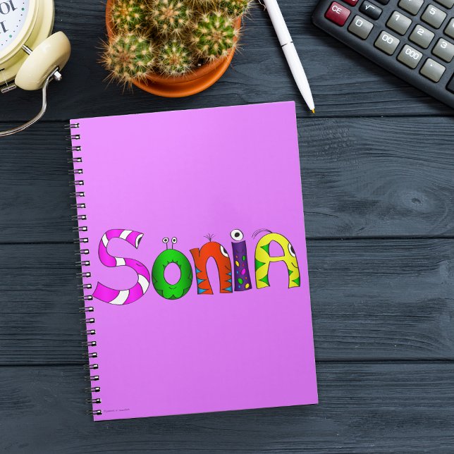 Drôle Fellows Carnet du nom du dessin | Sonia (Take a look at this most awesome cartoon character name "Sonia" notebook!)