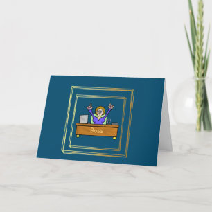 Drôle Femme ou Femme Boss Boss Carte de jour