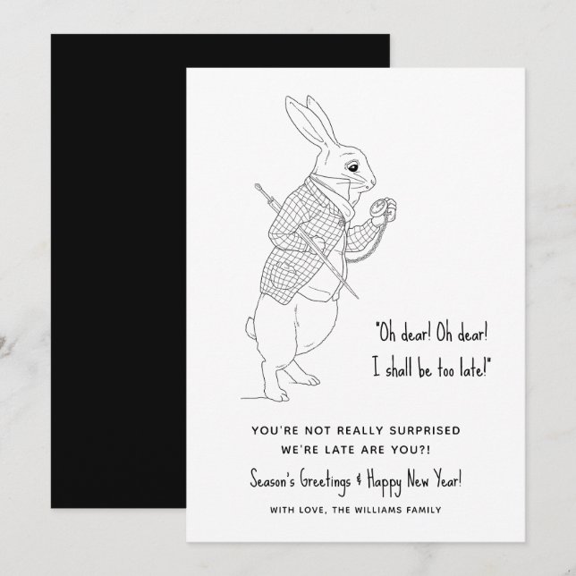 Drôle Fin Bonne Année Carte De Vacances (Devant / Derrière)