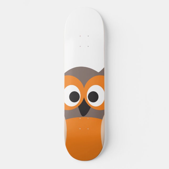 Drôle fixateur dessin animé hiboux skateboard (Recto)