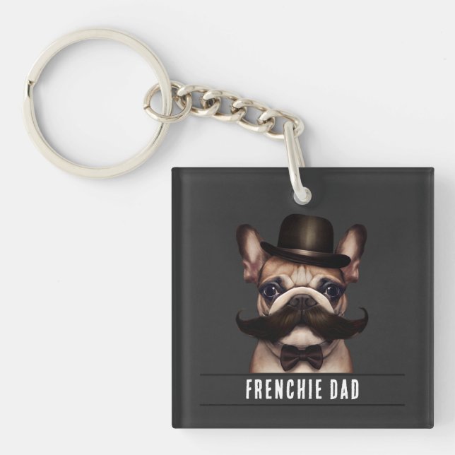 Drôle Frenchie Papa Personnalisé Nom double face (Devant)