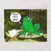 Drôle Frog Cust. Carte postale texte