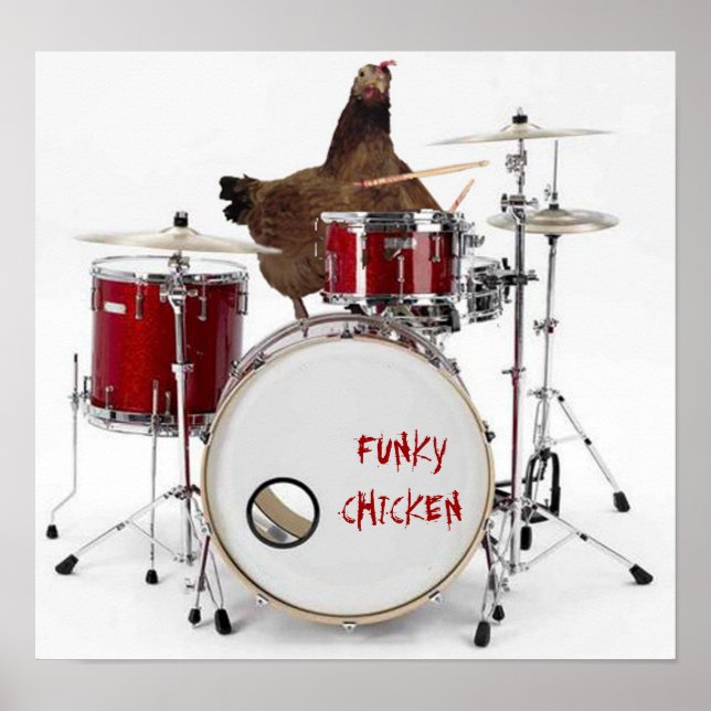 Drôle FUNKY POULET affiche (Devant)