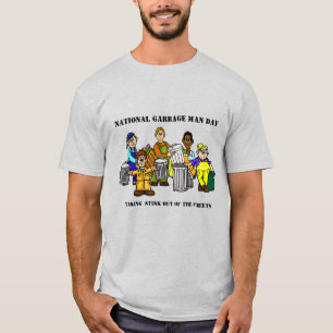 Drôle Garbage Man Day T-shirt avec beaucoup de tra