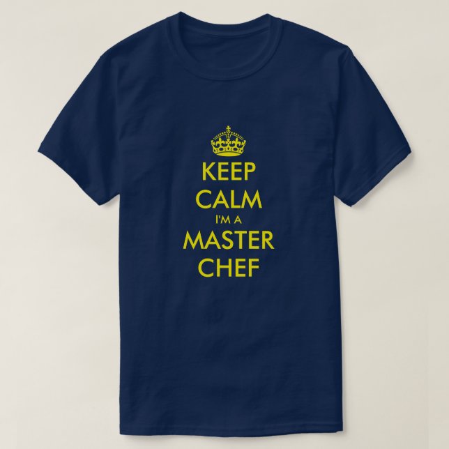 Drôle garder calme t-shirt cuisine pour chef princ (Design devant)
