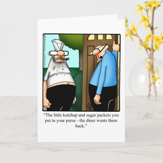 Drôle Garder en contact Carte de voeux Humour (Fleur jaune)