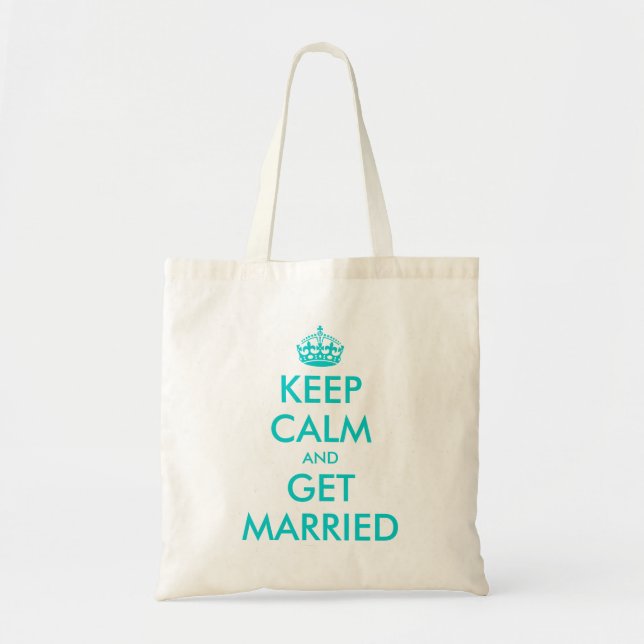 Drôle Garder le calme sac fourre-tout mariage pour (Devant)