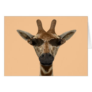 Drôle Giraffe Incognito Avec Lunettes De Soleil Br
