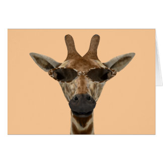 Drôle Giraffe Incognito Avec Lunettes De Soleil Br