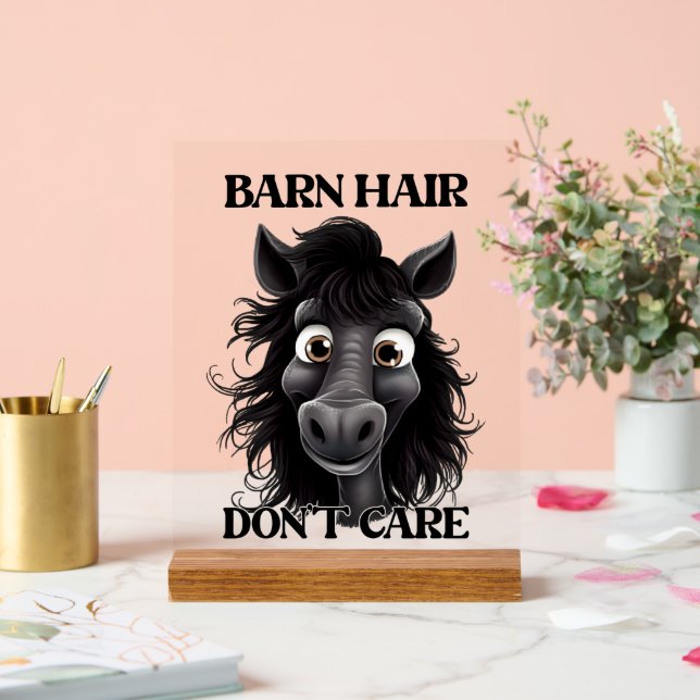 Drôle grange cheveux cheval mot art (Mariage)