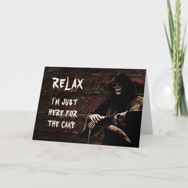 Drôle Grim Reaper Carte Anniversaire (Devant)