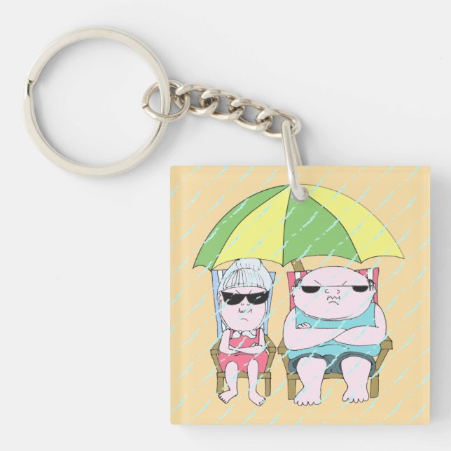 Drôle Grumpy Couple à la plage (Devant)