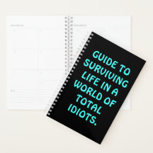 Drôle "GUIDE POUR SURVIVRE À LA VIE" Planificateur