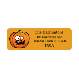 Drôle Halloween Citrouille étiquettes personnalisé
