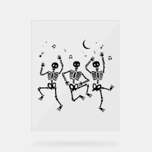 Drôle Halloween Danser Skeletons Happy Halloween