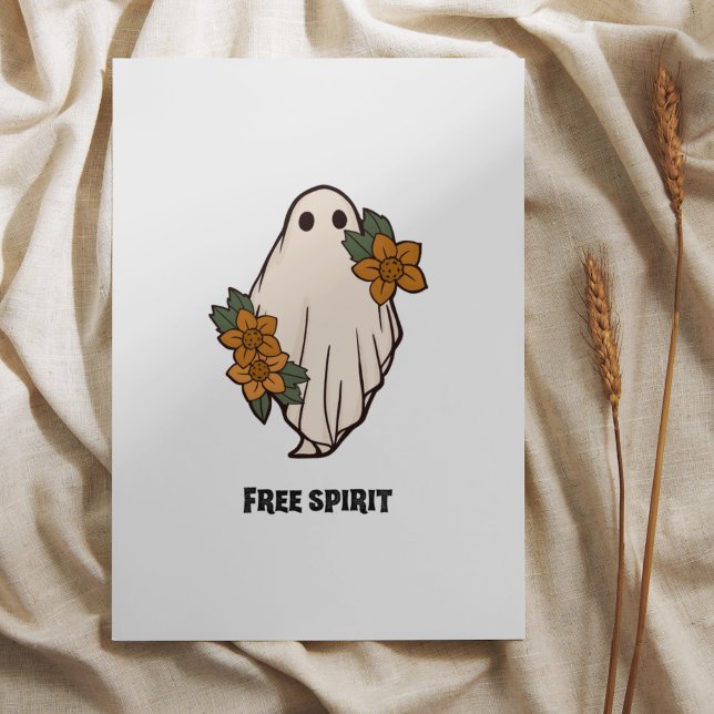 Drôle Halloween Free Spirit Ghost Poster Imprimabl (Créateur téléchargé)