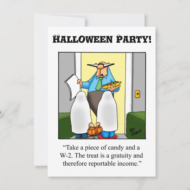 Drôle Halloween Humour Party Invitations (Devant)