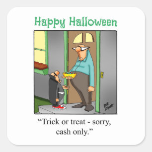 Drôle Halloween Trick ou Treat Stickers