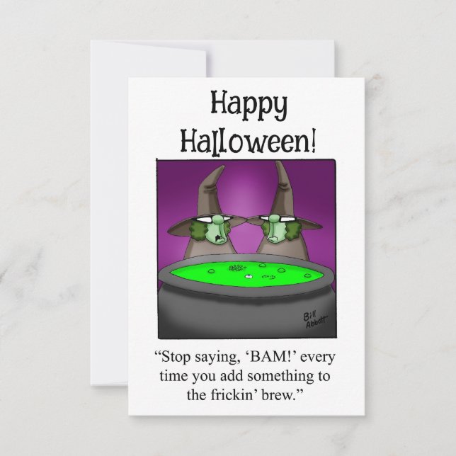 Drôle Happy Halloween Humour Carte de voeux (Devant)