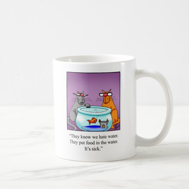 Drôle Humour chat cadeau Mug (Droite)