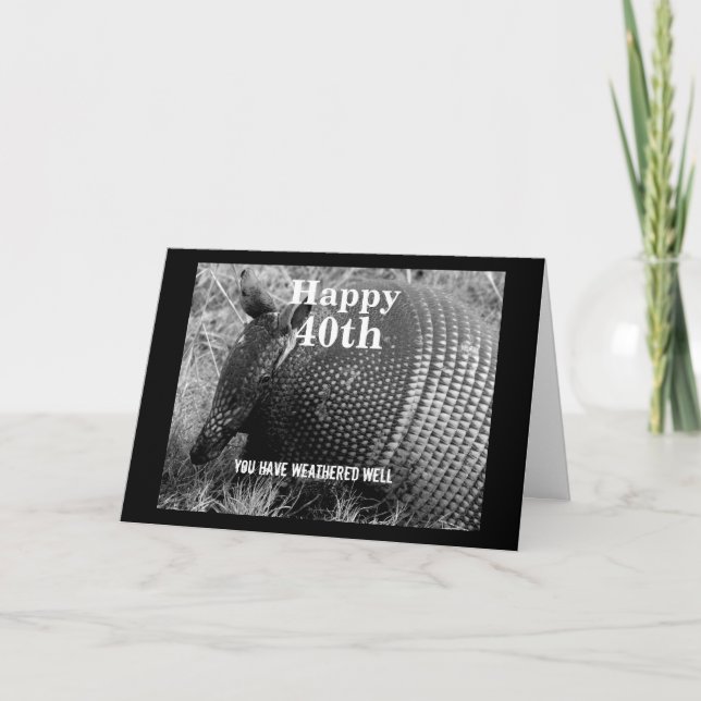 drôle humour de carte d'anniversaire armadillo (Devant)