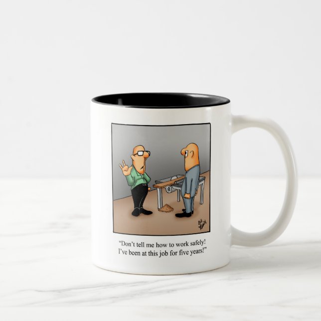Drôle Humour de sécurité Mug cadeau (Droit)