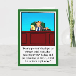 Drôle Humour Financier Carte de Noël "Spectickkes"