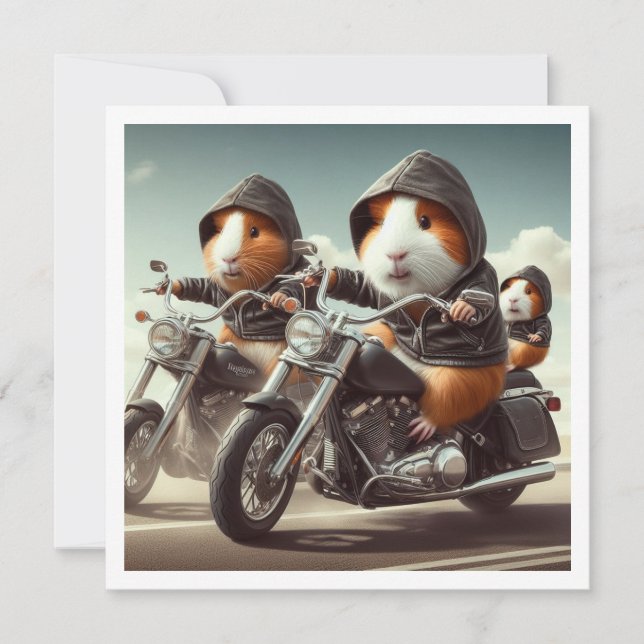 Drôle Invitation de cochon de Guinée, Dîner de coc (Devant)