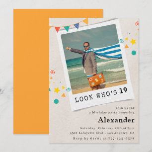 Drôle invitations à 19e anniversaire Hommes Fun Ph