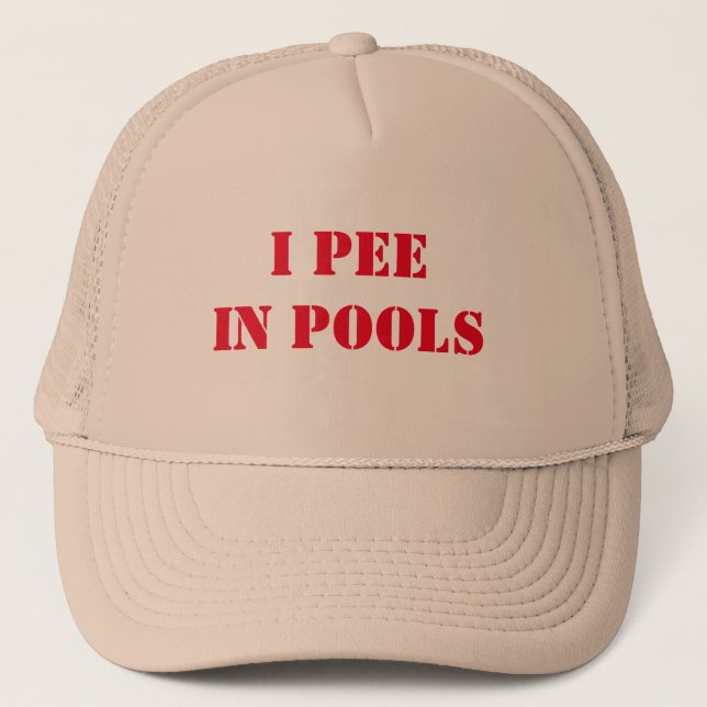 Drôle je pisse dans les piscines casquette de fête (Devant)