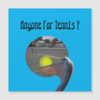 Drôle joueur de tennis Pelican, Carte magnétique