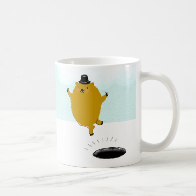 Drôle Jour de la marmotte Café Mug (Droite)