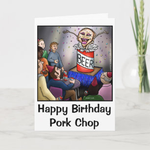 Drôle Joyeux Anniversaire Carte de porc