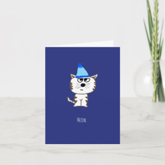 Drôle joyeux carte d'anniversaire de chaton chaton